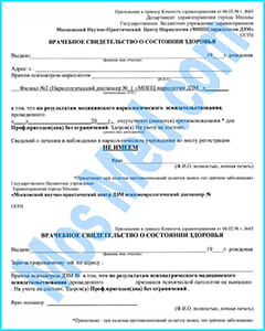 Подлинная справка из ПНД и НД для сделки с недвижимостью в Долгопрудном